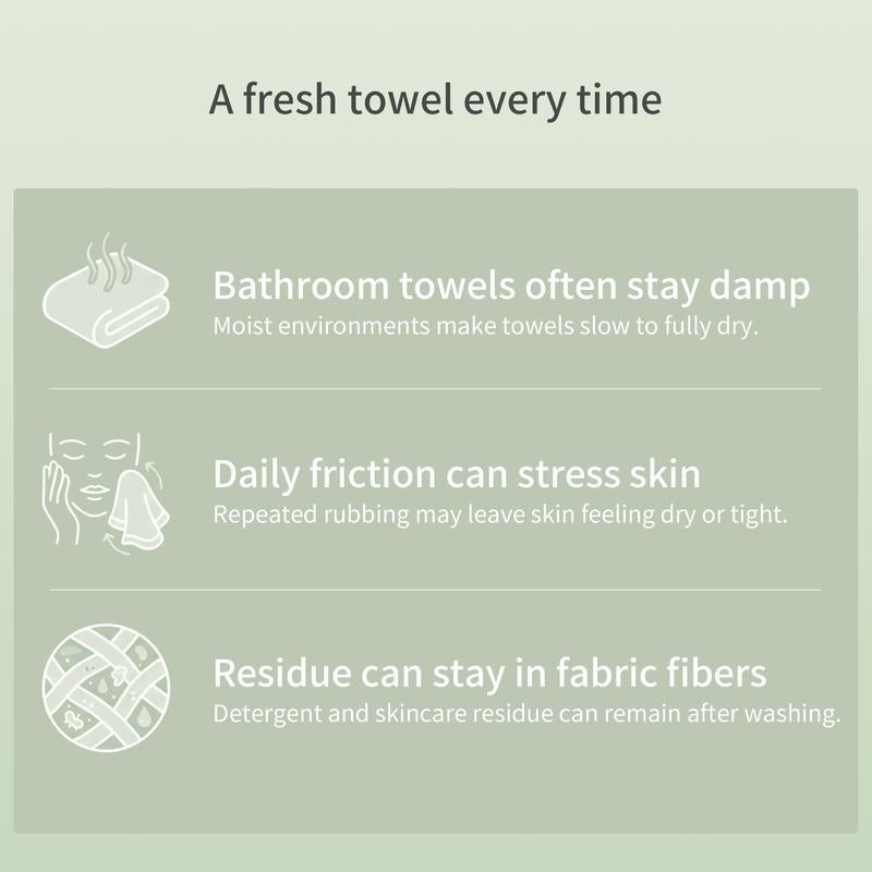 Unifree Disposable Face Towels – Ultra Soft Gentle Facial Towels for Skincare, Single-Use Towel, Wet and Dry for Personal Daily Routine, Valentines Gift