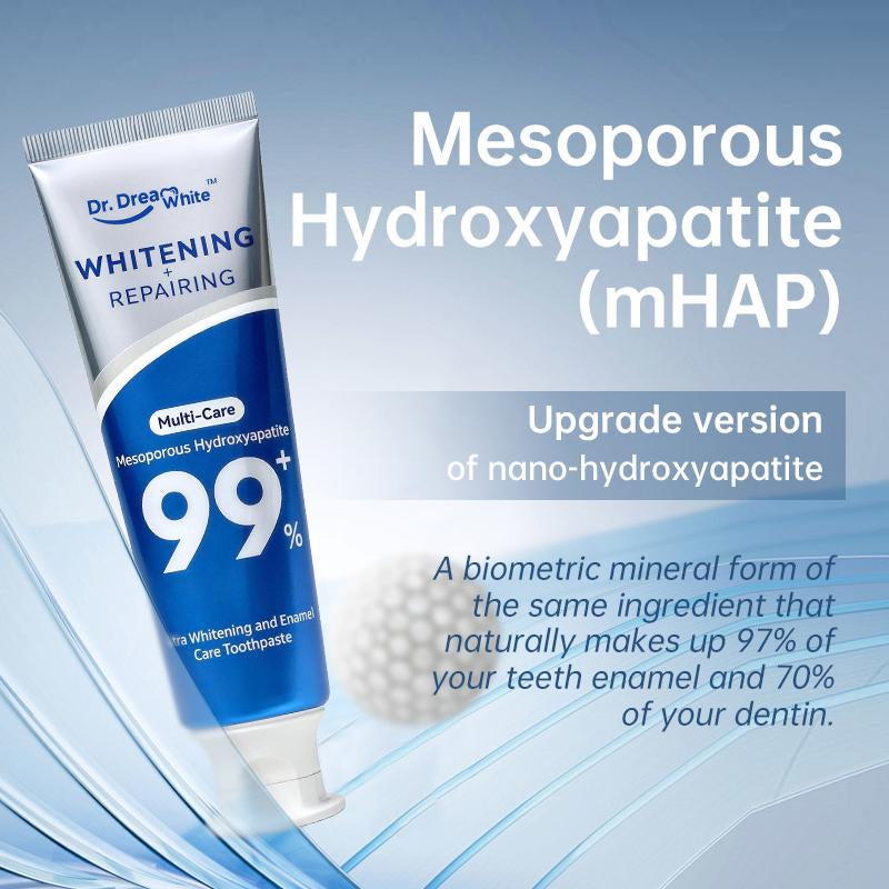 【BUY 2 GET FREE Gift】Dr.Dreamwhite Mesoporous 99%Hydroxyapatite Nhap Toothpaste Oral Care | Ultra Whitening & Enamel Reparing | Freshens Breath | Fights Plaque | Non Fluoride | Cucumber Melon & White Tea Flavor | 5.29Oz | Starter Tube