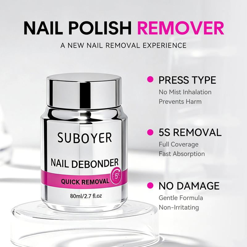 Kit Removedor de Pegamento para Uñas Postizas – Acción Rápida en 5 Segundos (80 ml)