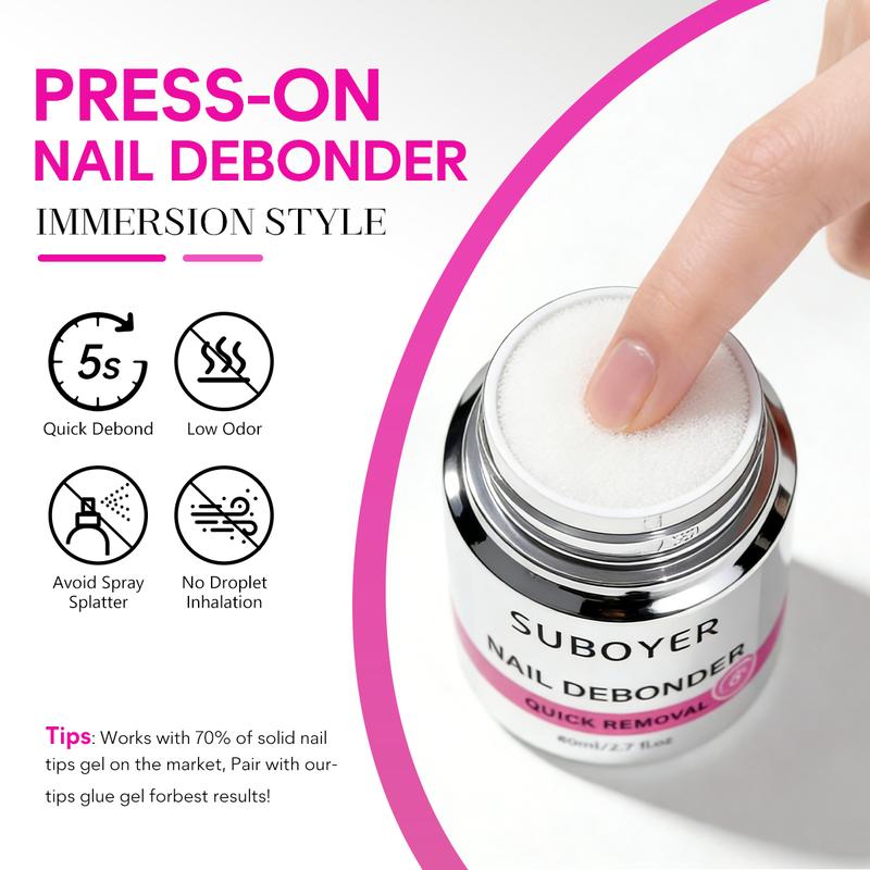 Kit Removedor de Pegamento para Uñas Postizas – Acción Rápida en 5 Segundos (80 ml)
