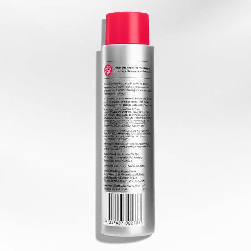 Hismile Id Stain Whitening Mouthwash for White Teeth, Freshens Breath with Essential Oils 237Ml