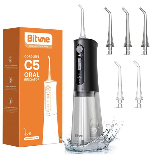 Bitvae C1/C5/C6 Water Flosser for Teeth - Cordless Portable Oral Irrigator, Powerful and Rechargeable, IPX7 Waterproof for Whitening Tablets ,Water Flosser for Teeth Cleane- Dental Kit