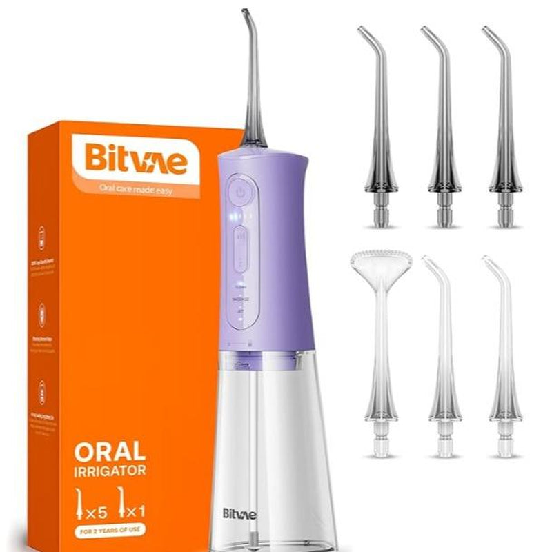 Bitvae C1/C5/C6 Water Flosser for Teeth - Cordless Portable Oral Irrigator, Powerful and Rechargeable, IPX7 Waterproof for Whitening Tablets ,Water Flosser for Teeth Cleane- Dental Kit