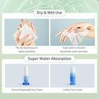Unifree Disposable Face Towels – Ultra Soft Gentle Facial Towels for Skincare, Single-Use Towel, Wet and Dry for Personal Daily Routine, Valentines Gift