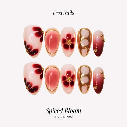 Ersanails VALENTINE'S DAY Collection - Handmade Presson Nails 10PCS | Acrylic, Reusable, Salon-Quality, Long-Lasting, Glossy Design