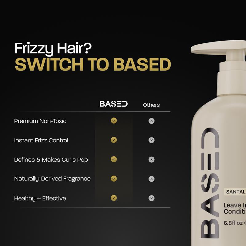 BASED Leave-In Conditioner | Instant Hydration & Anti-Frizz | Simple, Effective, BASED.