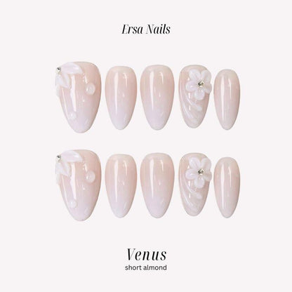 Ersanails VALENTINE'S DAY Collection - Handmade Presson Nails 10PCS | Acrylic, Reusable, Salon-Quality, Long-Lasting, Glossy Design