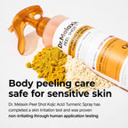 [Dr.Melaxin Official] Peel Shot Keratin Care Kojic Acid Turmeric Spray 200Ml Pore Clearing Exfoliating Formula Skin Repair Scrub